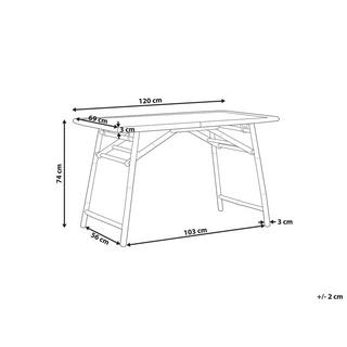 Beliani Esstisch aus Bambusholz Boho MOLISE  