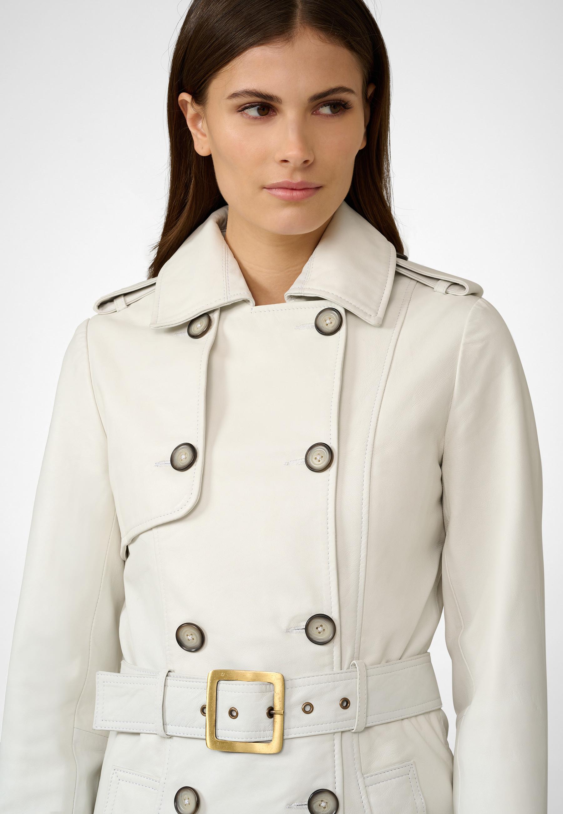 RICANO  Cappotto in pelle per donna Gloria, trench avec col revers 