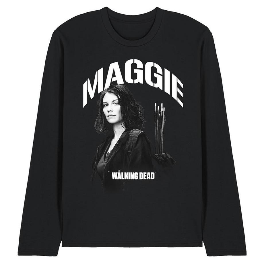T-ShirtManches Longues Motif Maggie Greene Motiftyle Monochrome