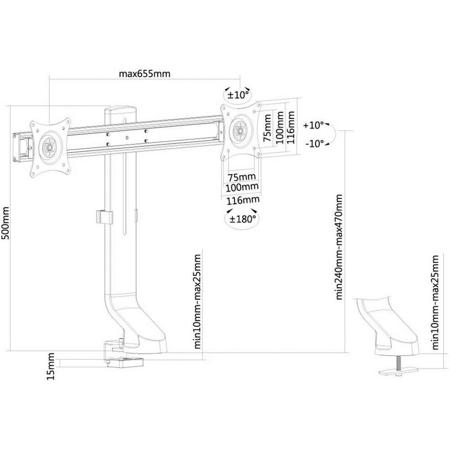 Neomounts by Newstar  Flachbildschirm-Tischhalterung 