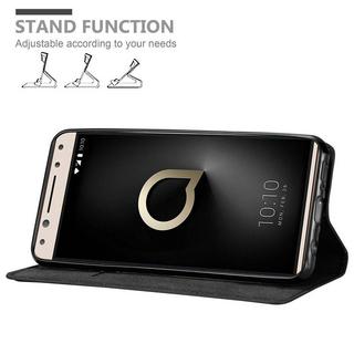 Cadorabo  Housse compatible avec Alcatel 5 - Coque de protection avec fermeture magnétique, fonction de support et compartiment pour carte 