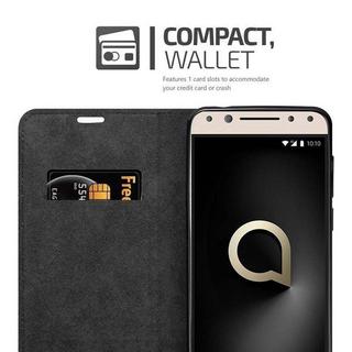 Cadorabo  Housse compatible avec Alcatel 5 - Coque de protection avec fermeture magnétique, fonction de support et compartiment pour carte 