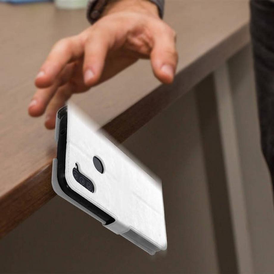 Avizar  Vintage Case Galaxy A11 Weiß 