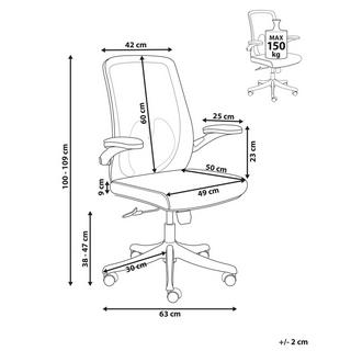 Beliani Chaise de bureau en Tissu maillé Moderne OVERLORD  