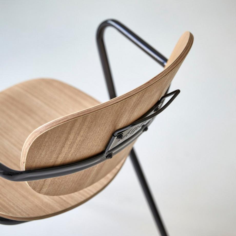 Tikamoon Chaise en frêne et métal Ada  