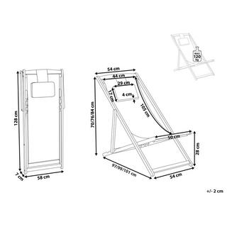Beliani Sedia a sdraio pieghevole en Tessuto Classico AVELLINO  
