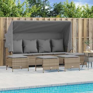 VidaXL set divano da giardino Polirattan  