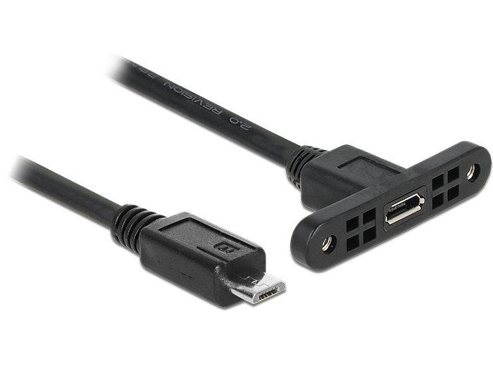 DeLock  85245 USB Kabel 0,25 m USB 2.0 Micro-USB B Schwarz 