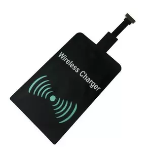 Adattatore Qi - Ricevitore Caricabatterie Wireless per Micro-USB - Nero