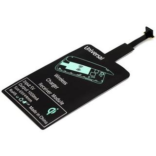 eStore  Qi-Adapter – kabelloser Ladeempfänger für Micro-USB – Schwarz 