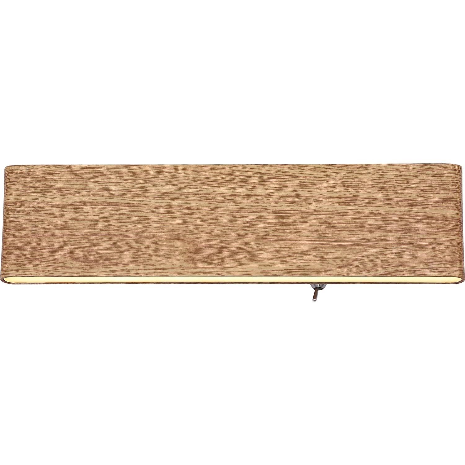 mutoni Applique murale Siegfried métal aspect bois LED  