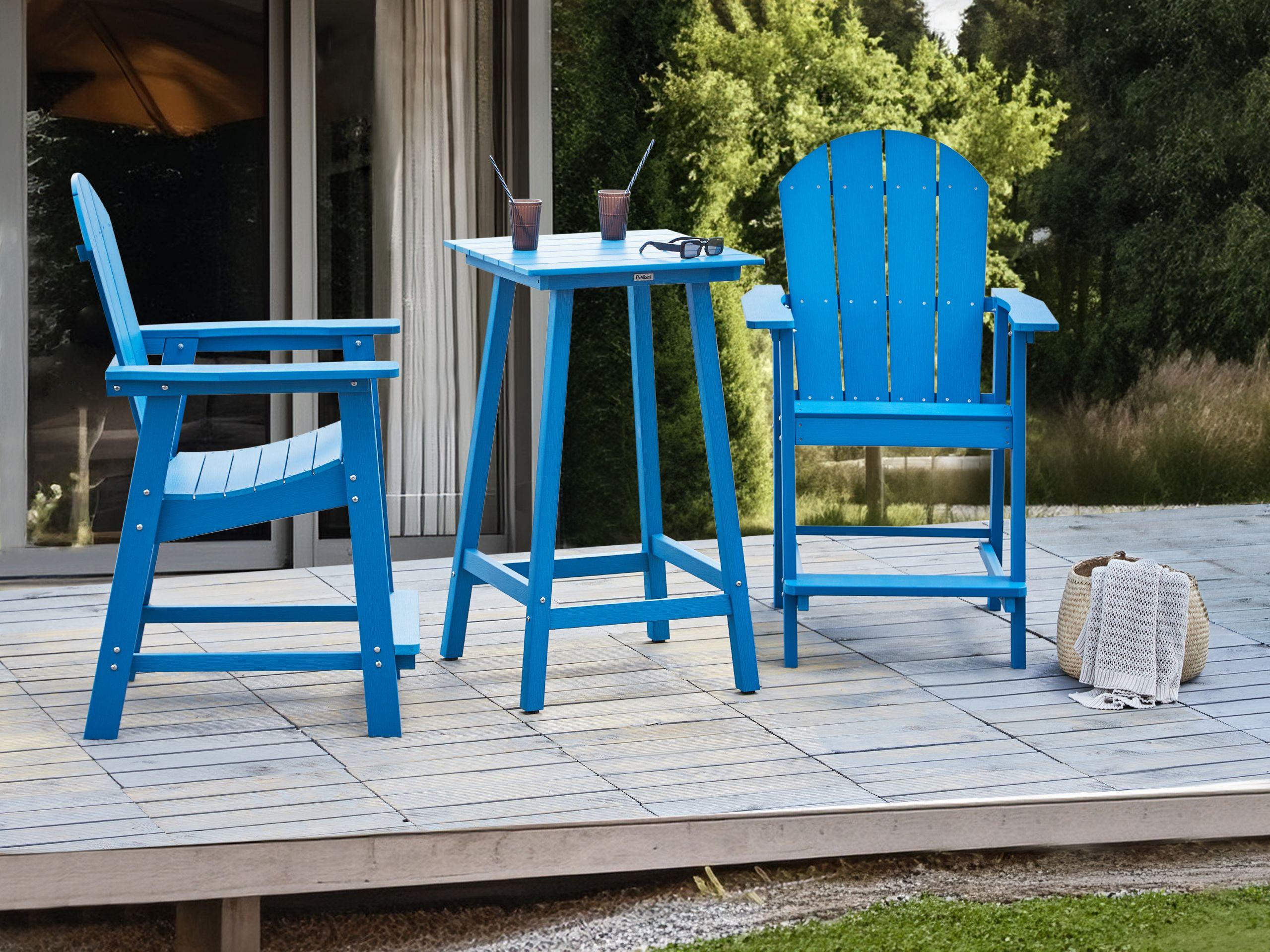 Beliani Gartentisch aus Kunststoff Klassisch ADIRONDACK  