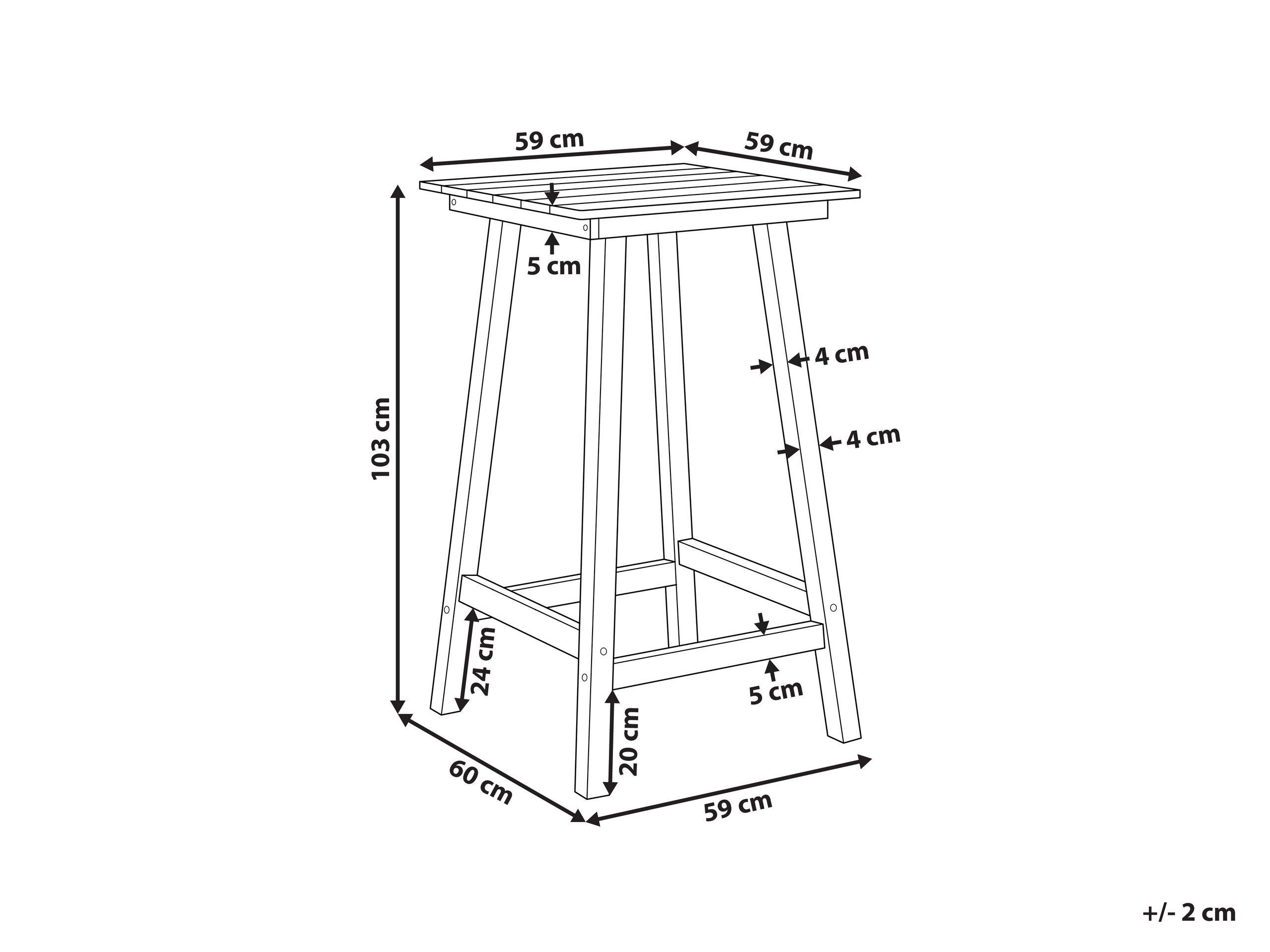 Beliani Table de jardin en Matière synthétique Traditionnel ADIRONDACK  