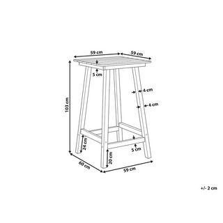 Beliani Table de jardin en Matière synthétique Traditionnel ADIRONDACK  