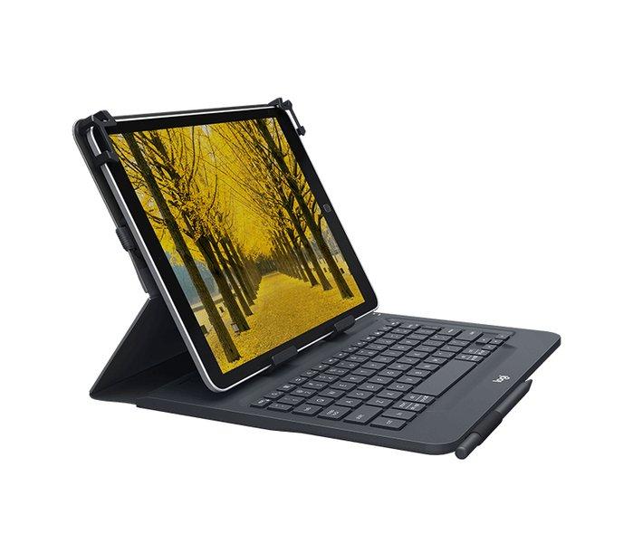 Logitech  Universal Folio with integrated keyboard for 9-10 inch tablets Schwarz Bluetooth QWERTZ Schweiz 