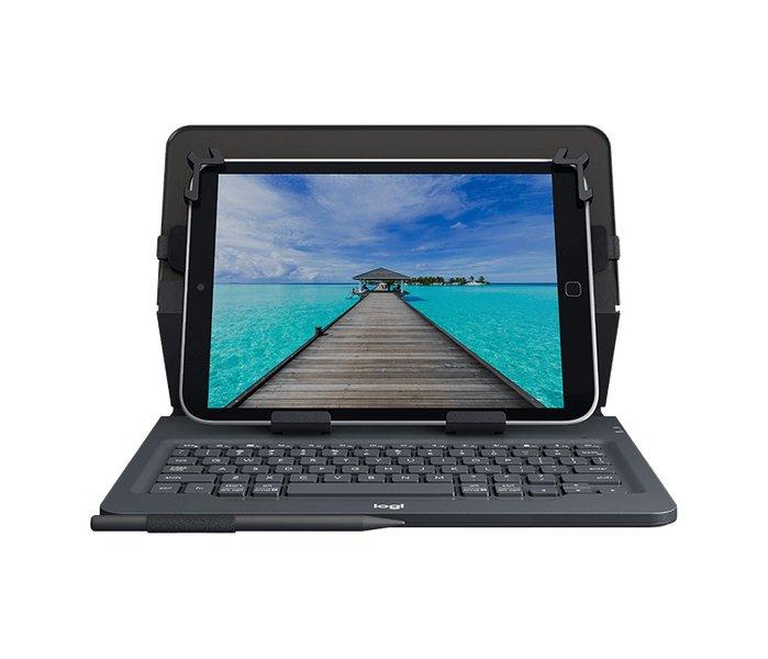 Logitech  Universal Folio with integrated keyboard for 9-10 inch tablets Noir Bluetooth QWERTZ Suisse 