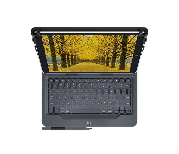 Logitech  Universal Folio with integrated keyboard for 9-10 inch tablets Noir Bluetooth QWERTZ Suisse 