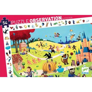 Djeco  Djeco Observatie Puzzel Sprookjes (54 stukjes) 