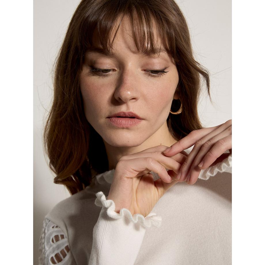 APRICOT Pull en Maille Dentelle  