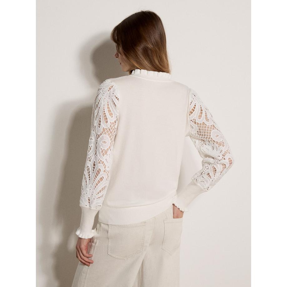 APRICOT Pull en Maille Dentelle  