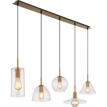 Lampe à suspension Adara laiton mat 5xE27