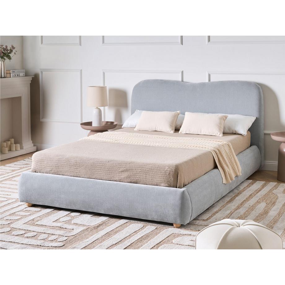 Beliani Lit ottoman en Tissu Moderne BLAGNAC  