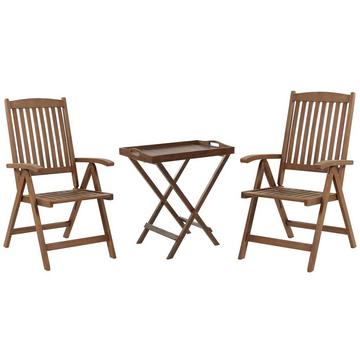 Set di tavolino e sedie en Legno d'acacia Rustico AMANTEA