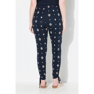 Ulla Popken Legging Motif Losanges Jambe Étroite Coton Bio  