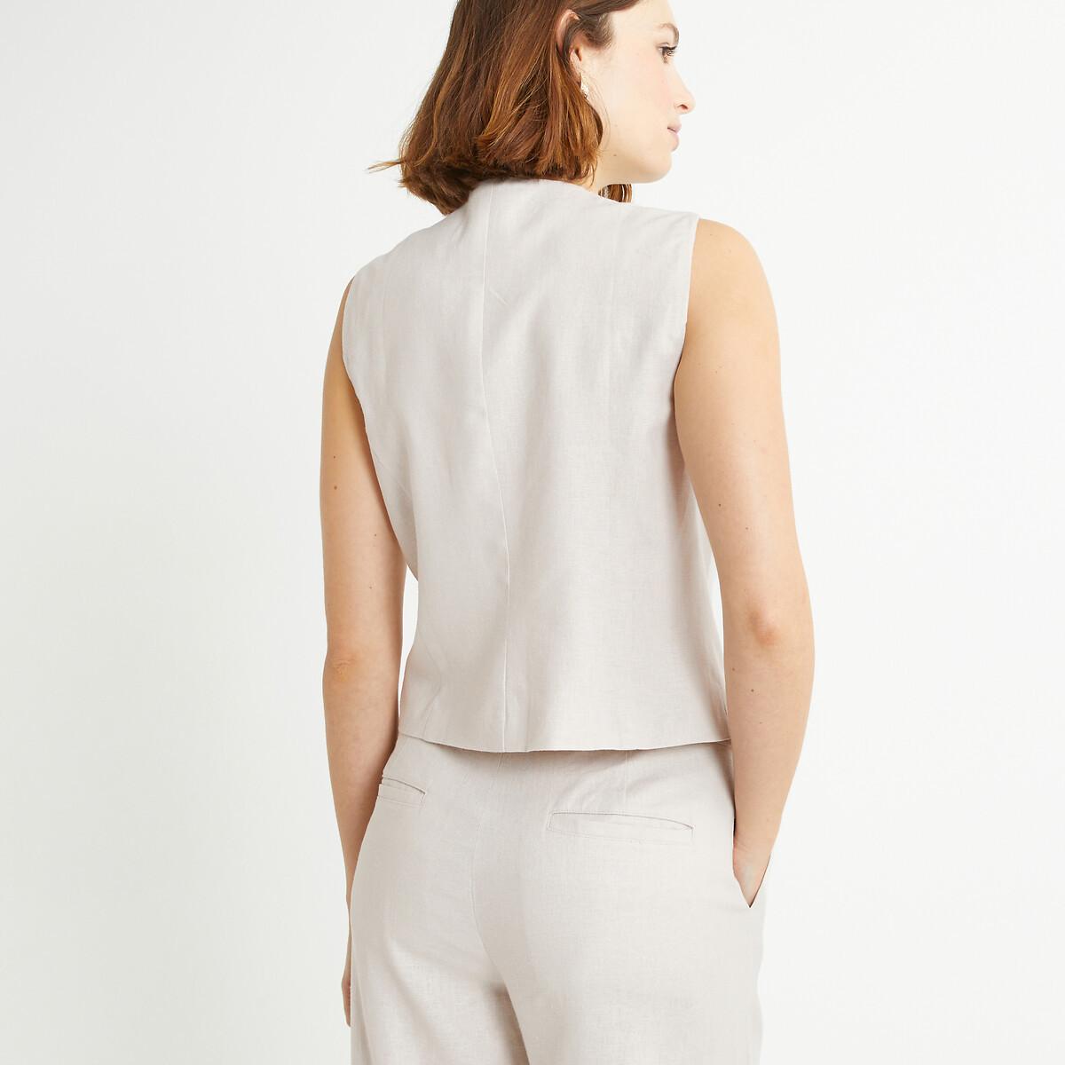 La Redoute Collections Ärmellose Weste mit Knopfleiste  