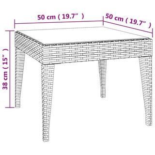 VidaXL Table d'appoint rotin synthétique  