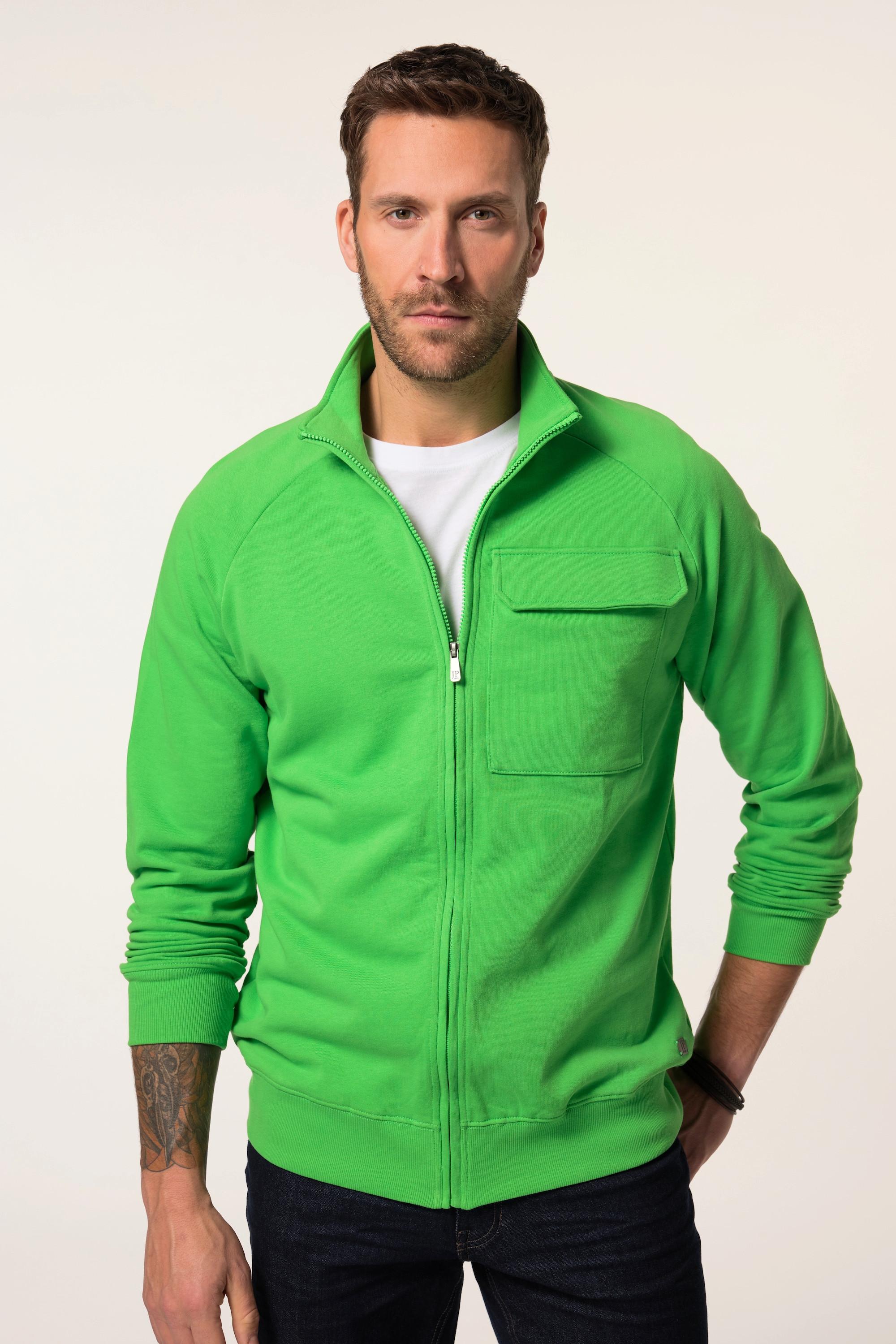 JP1880 Giacca in Felpa Texture a Nido d'Ape Collo Alto  