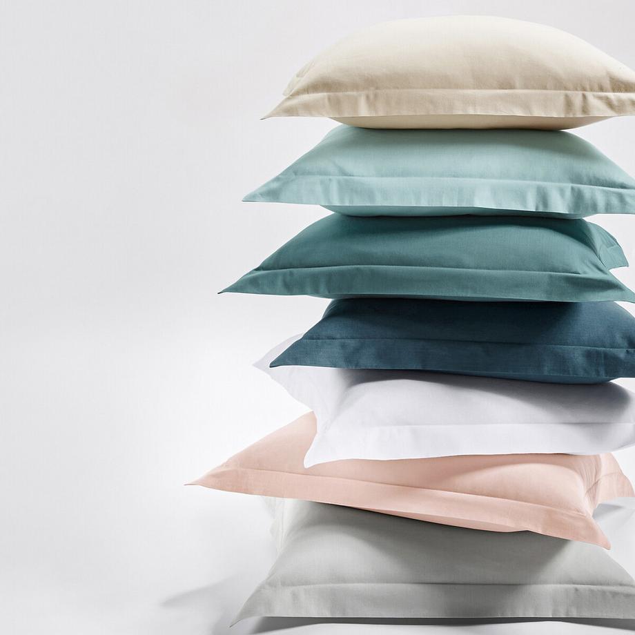 La Redoute Intérieurs Scenario Federa Tinta Unita Cotone Biologico con Bordo  