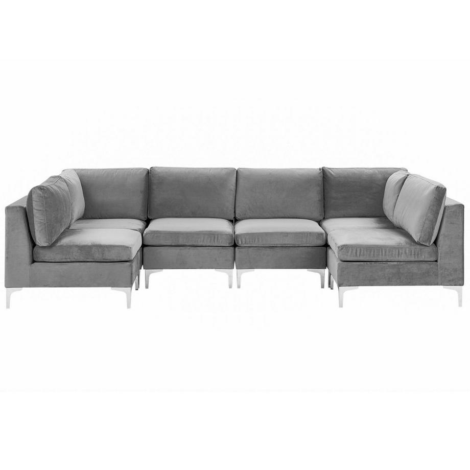 U-förmiges Sofa aus Samtstoff  EVJA