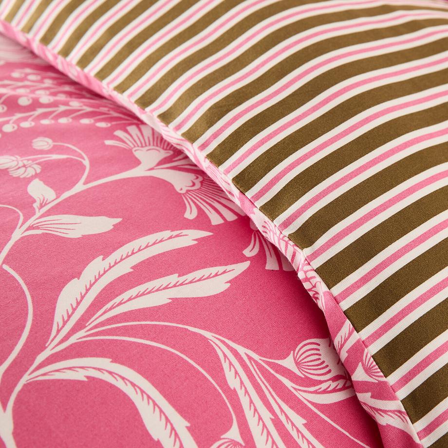 La Redoute Intérieurs Housse de couette en coton Fleurs Persanes Rayée  