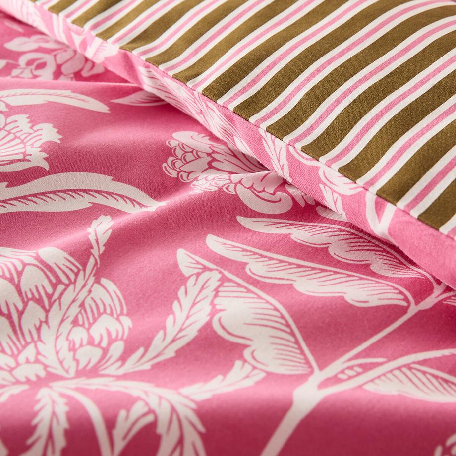 La Redoute Intérieurs Housse de couette en coton Fleurs Persanes Rayée  