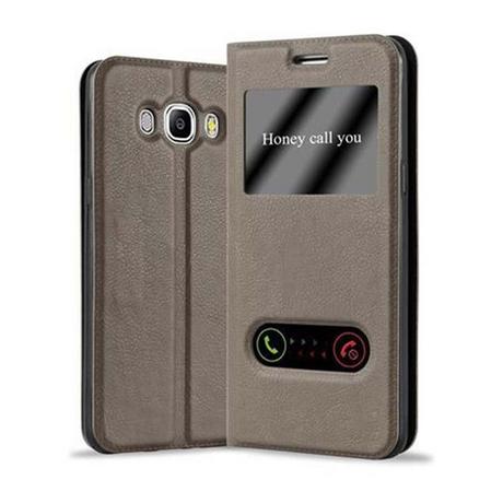 Cadorabo  Housse compatible avec Samsung Galaxy J7 2016 - Coque de protection avec fermeture magnétique, fonction de support et 2 fenêtres de visualisation 