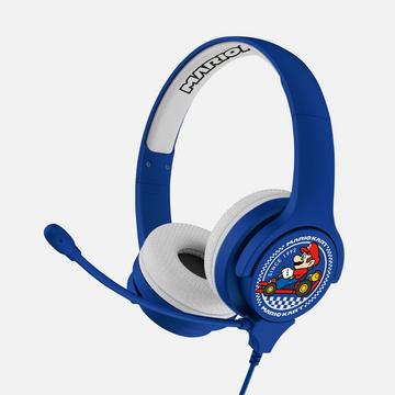 OTL Technologies Super Mario Nintendo Mariokart Kopfhörer Kabelgebunden Kopfband Gaming Blau, Weiß