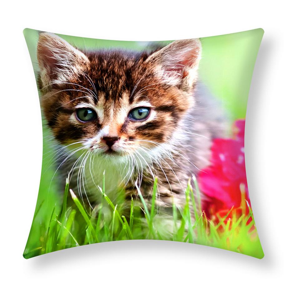 2 Stk. Kissenbezüge Kätzchen im Garten