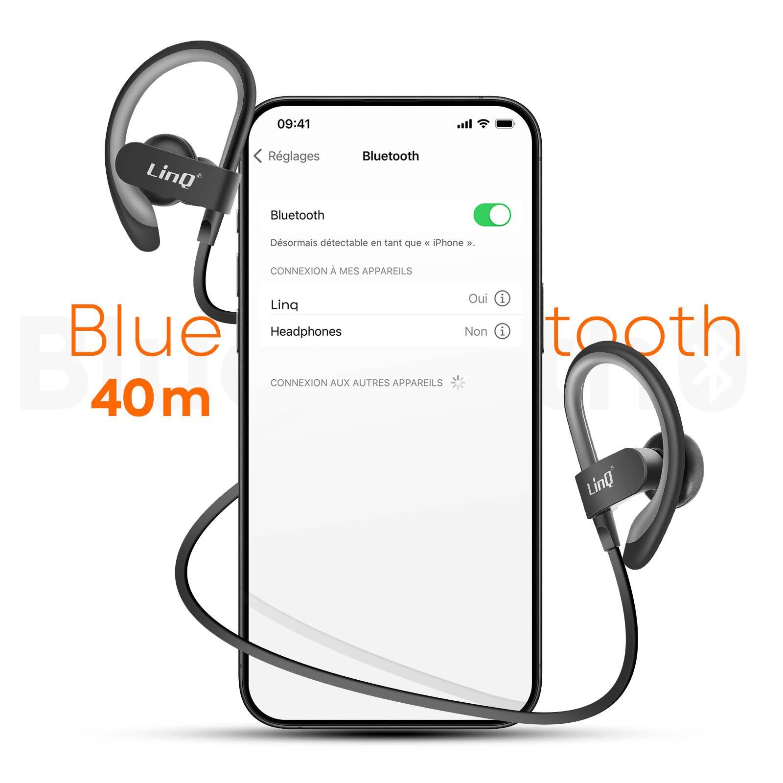 Avizar  Écouteurs Bluetooth LinQ, Tour de cou 