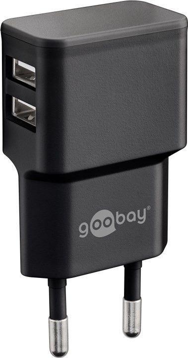 Goobay  44951 chargeur d'appareils mobiles Téléphone portable, Smartphone Noir Secteur Intérieure 