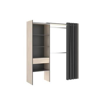 Armadio guardaroba allungabile Rovere e Antracite LAURENT