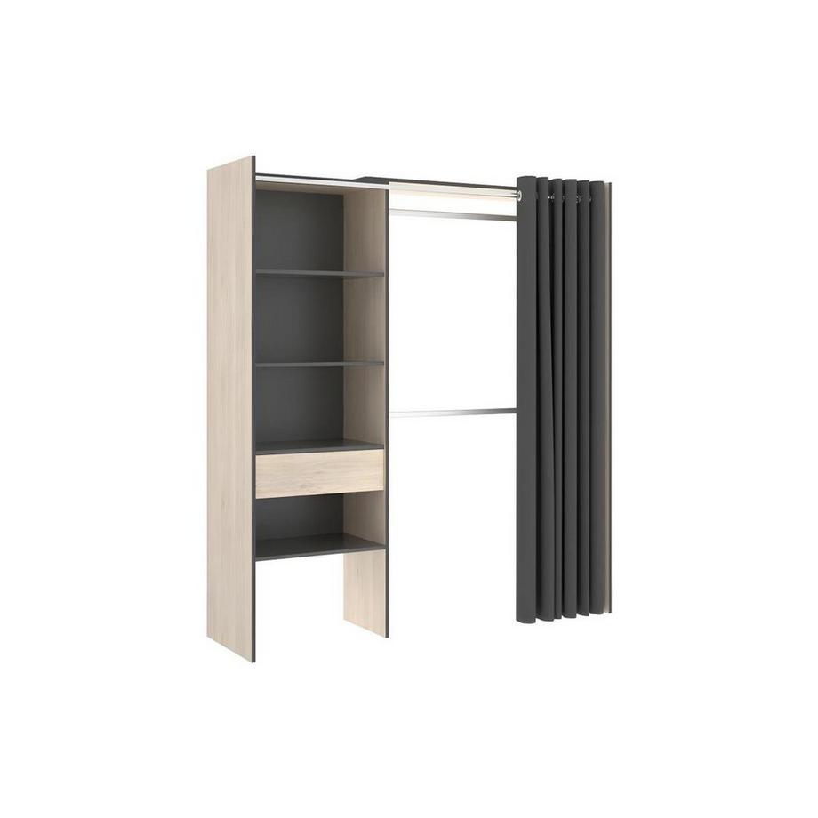 Kleiderschrank Kleiderschranksystem Eichefarben LAURENT