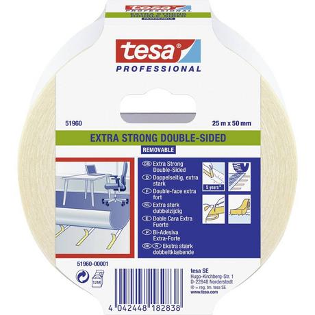 Tesa  fix 51960 Profi - ruban de pose extra-robuste pour la fixation des revêtements de sol 