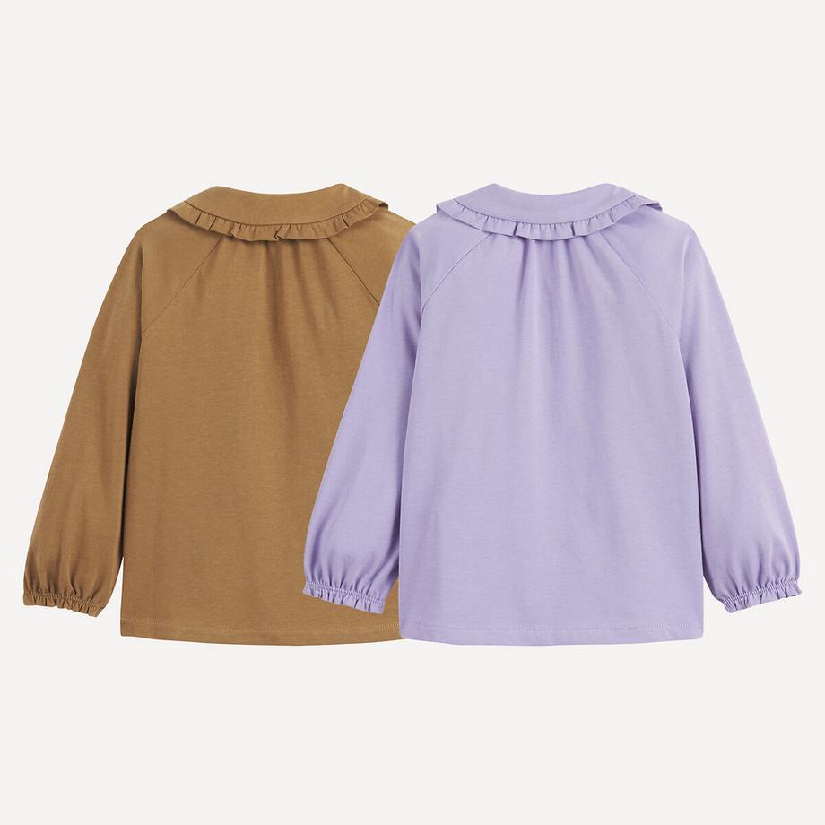 La Redoute Collections  2er-Pack Langarm-Shirts mit Bubikragen 