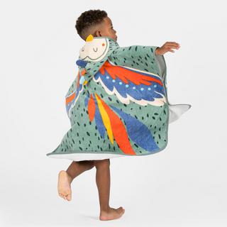 NABAIJI  Poncho Baby mit Kapuze Tiermuster Baumwolle 