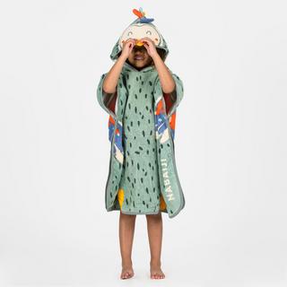 NABAIJI  Poncho Baby mit Kapuze Tiermuster Baumwolle 