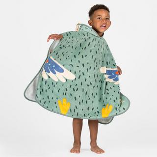 NABAIJI  Poncho Baby mit Kapuze Tiermuster Baumwolle 