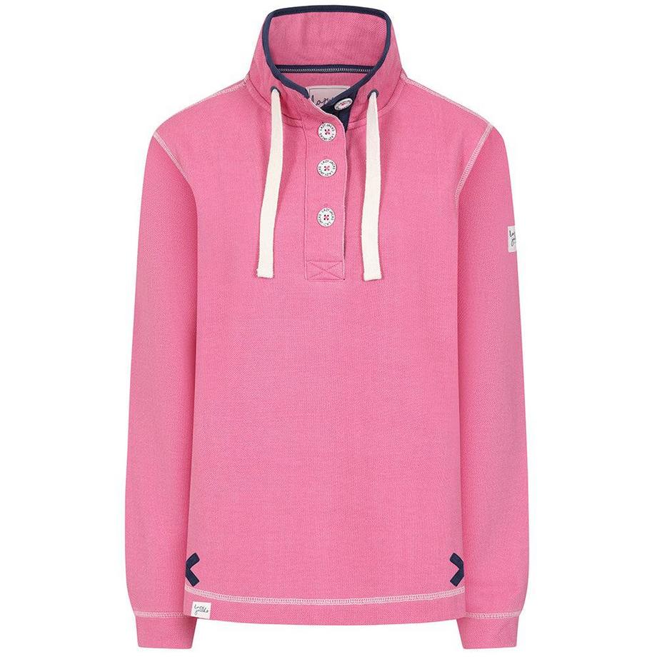 Lazy Jacks Piqué Knopfhals Sweatshirt  