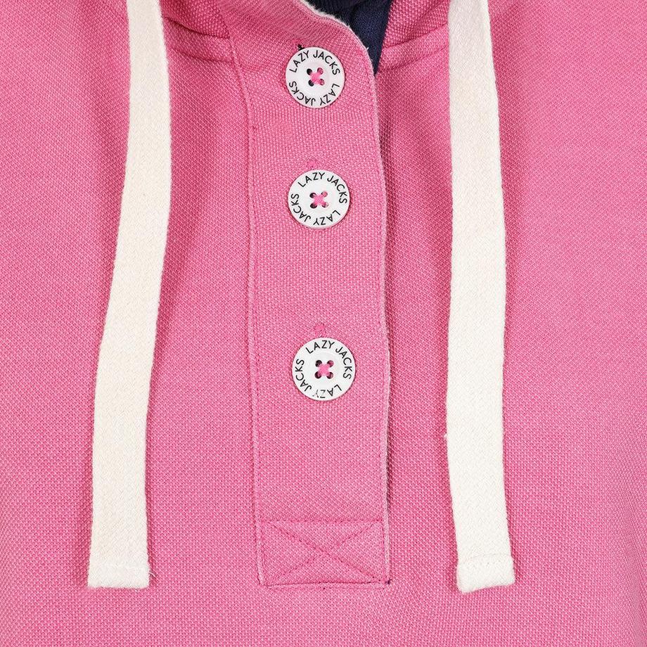 Lazy Jacks Piqué Knopfhals Sweatshirt  