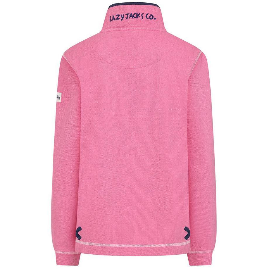 Lazy Jacks Piqué Knopfhals Sweatshirt  